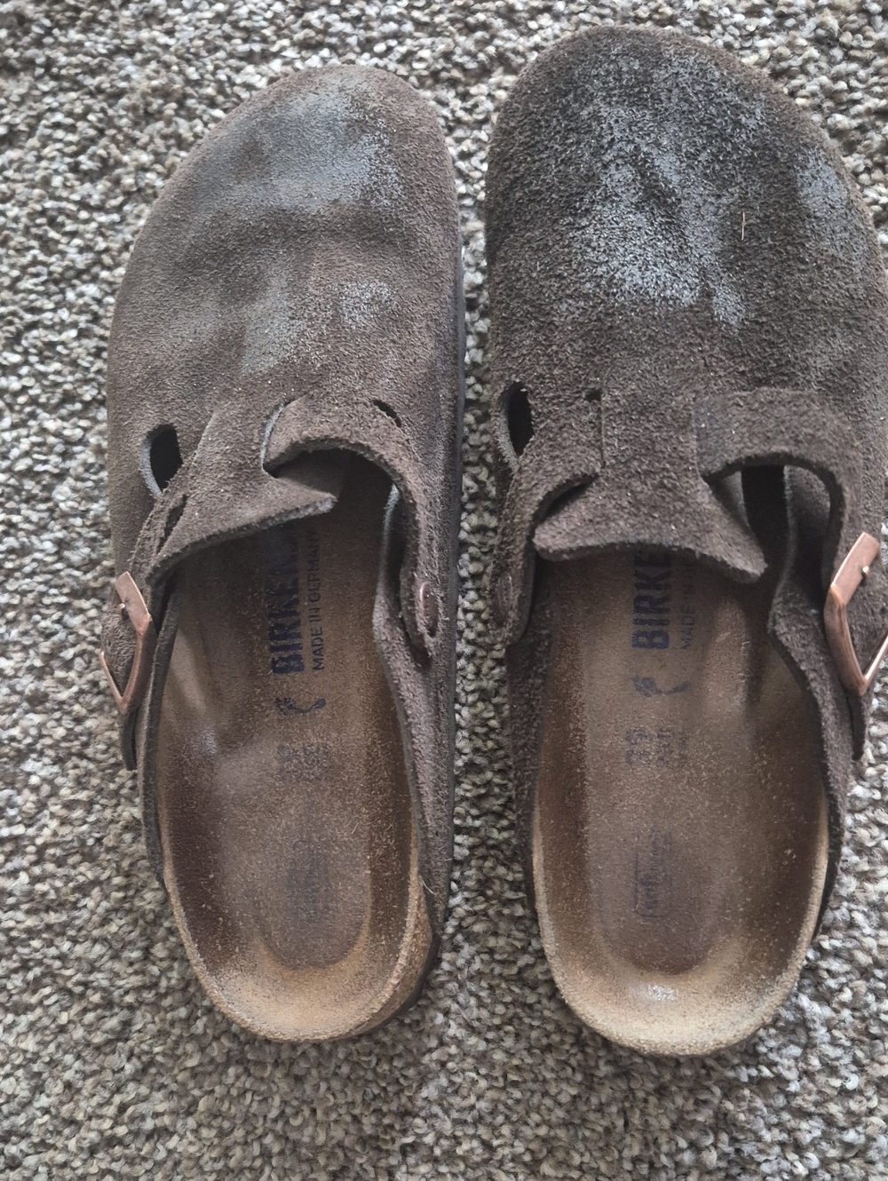 Birkenstock Kids Brown Suede Slip-On Sandals with Buckle